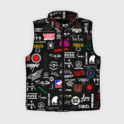 Женский жилет ЛОГОТИПЫ РОК ГРУПП, цвет: 3D-красный
