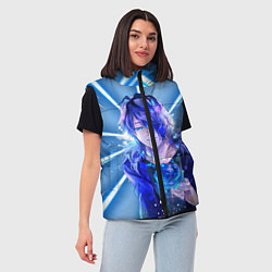 Женский жилет Аниме Роза, цвет: 3D-светло-серый — фото 2