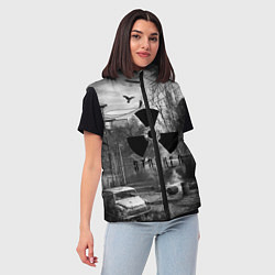 Женский жилет СТАЛКЕР-ЧЕРНОБЫЛЬ, цвет: 3D-черный — фото 2