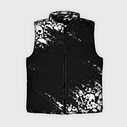 Женский жилет БЕЛЫЕ ЧЕРЕПА, цвет: 3D-черный