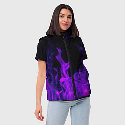 Женский жилет ФИОЛЕТОВЫЙ ОГОНЬ, цвет: 3D-светло-серый — фото 2