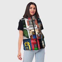 Женский жилет London doors цифровой коллаж, цвет: 3D-светло-серый — фото 2