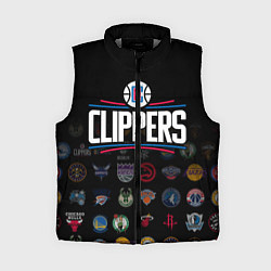 Женский жилет Los Angeles Clippers 2, цвет: 3D-светло-серый