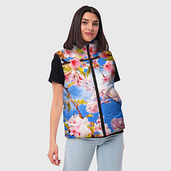 Женский жилет Сакура, цвет: 3D-черный — фото 2