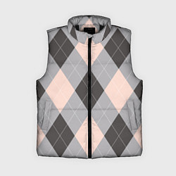 Женский жилет Шотландка, цвет: 3D-черный