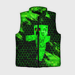Женский жилет MINECRAFT CREEPER, цвет: 3D-черный