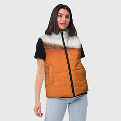 Женский жилет ПИВО!, цвет: 3D-черный — фото 2