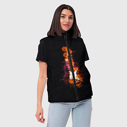 Женский жилет Огонь музыка, цвет: 3D-красный — фото 2