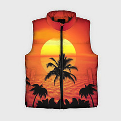 Женский жилет Пальмы на фоне моря