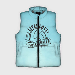 Женский жилет LIVE! LOVE! VOLLEYBALL!, цвет: 3D-светло-серый