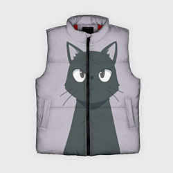 Женский жилет Чёрный кот, цвет: 3D-красный