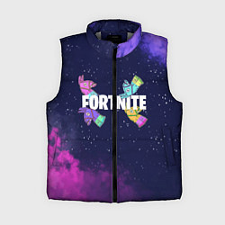 Женский жилет Ламы фортнайт в космосе, цвет: 3D-светло-серый