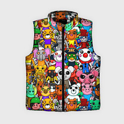 Женский жилет ROBLOX PIGGY, цвет: 3D-черный