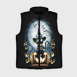 Женский жилет Хэллоуин Кот, цвет: 3D-черный
