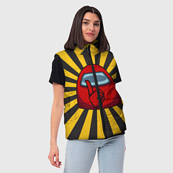 Женский жилет Among Us RED Z, цвет: 3D-красный — фото 2