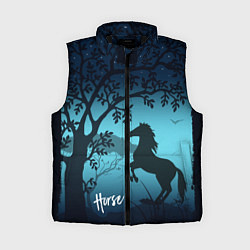 Женский жилет Конь, цвет: 3D-черный