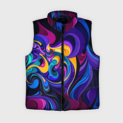 Женский жилет Абстрактный Узор тёмный