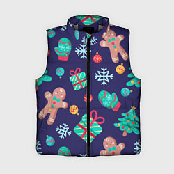 Женский жилет Новый Год, цвет: 3D-светло-серый