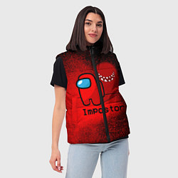 Женский жилет AMONG US, цвет: 3D-красный — фото 2