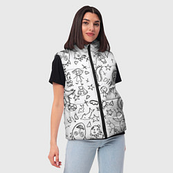 Женский жилет DIE ANTWOORD, цвет: 3D-черный — фото 2