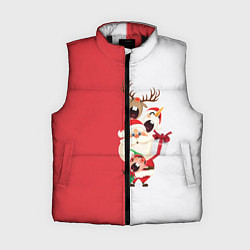 Женский жилет С Новым Годом!, цвет: 3D-черный