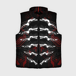 Женский жилет Цифровой киберскелет, цвет: 3D-черный