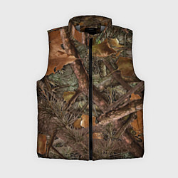 Женский жилет Охотничий камуфляж, цвет: 3D-светло-серый