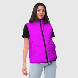 Женский жилет Маджента без рисунка, цвет: 3D-красный — фото 2
