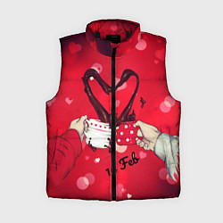 Женский жилет Love coffee, цвет: 3D-черный