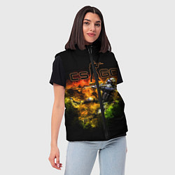 Женский жилет КС, цвет: 3D-красный — фото 2