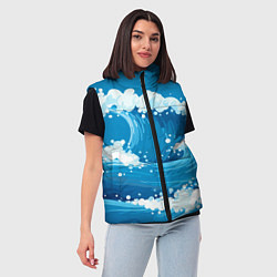 Женский жилет Волны, цвет: 3D-светло-серый — фото 2