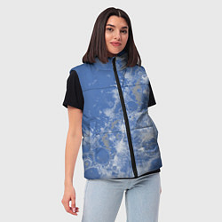 Женский жилет Летающие треугольники, цвет: 3D-черный — фото 2