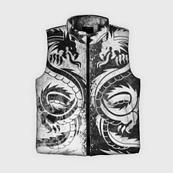 Женский жилет ДРАКОНЫ DRAGONS, цвет: 3D-черный