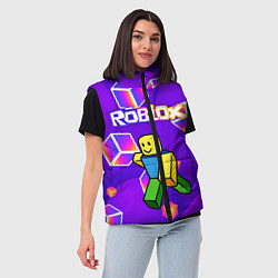 Женский жилет ROBLOX КУБЫ, цвет: 3D-черный — фото 2