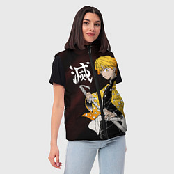 Женский жилет КЛИНОК РАССЕКАЮЩИЙ ДЕМОНОВ, цвет: 3D-светло-серый — фото 2