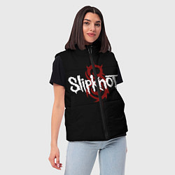 Женский жилет Slipknot Надпись, цвет: 3D-красный — фото 2
