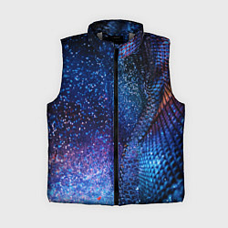 Женский жилет Синяя чешуйчатая абстракция blue cosmos