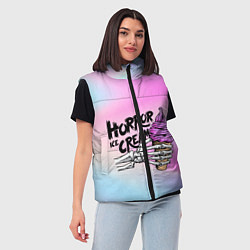 Женский жилет Жуткое мороженое, цвет: 3D-черный — фото 2