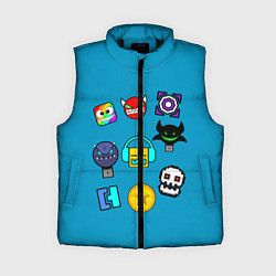 Женский жилет Geometry Dash: Icons, цвет: 3D-черный