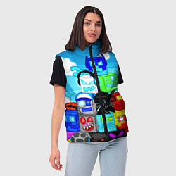 Женский жилет Geometry Dash, цвет: 3D-черный — фото 2