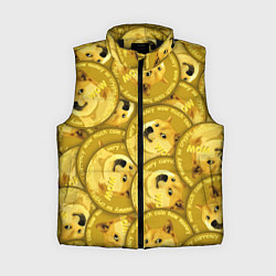 Женский жилет DOGECOIN DOGE ДОГИКОИН, цвет: 3D-черный