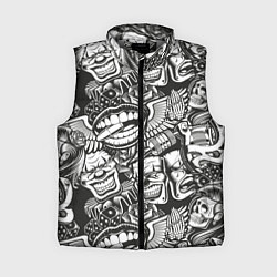 Женский жилет Тату ретро, цвет: 3D-светло-серый