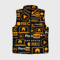 Женский жилет PORNHUB ПОРНХАБ УЗОР, цвет: 3D-красный