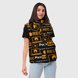 Женский жилет PORNHUB ПОРНХАБ УЗОР, цвет: 3D-красный — фото 2