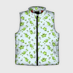 Женский жилет Веселые лягушки, цвет: 3D-красный