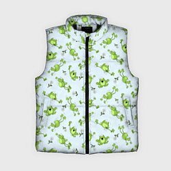 Женский жилет Веселые лягушки, цвет: 3D-черный