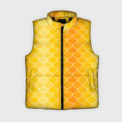 Женский жилет Желтая чешуя, цвет: 3D-черный