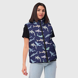 Женский жилет Акулы разные, цвет: 3D-черный — фото 2