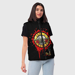 Женский жилет GUNS N ROSES, цвет: 3D-светло-серый — фото 2