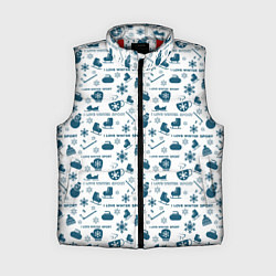 Женский жилет Зимние виды спорта, цвет: 3D-красный